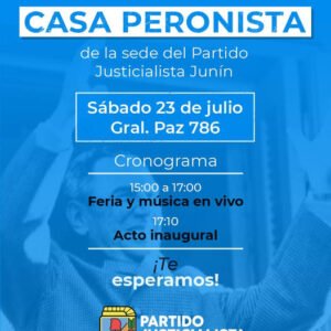 El Partido Justicialista Junín inaugura su nueva casa