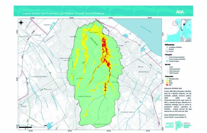 Publican nuevos mapas de riesgo hídrico que incluyen a la región