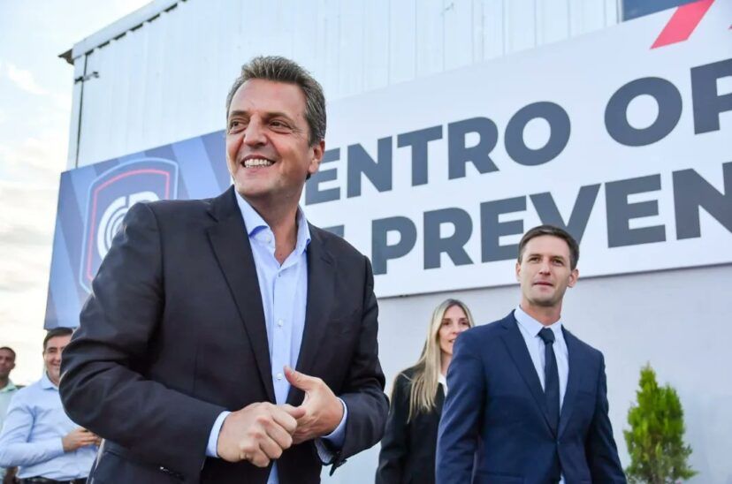SERGIO MASSA Y NICOLAS MANTEGAZZA JUNTOS EN EL NUEVO CENTRO OPERATIVO DE PREVENCION