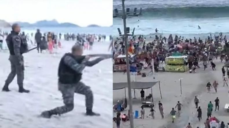 LOCURA EN BRASIL: INCIDENTES Y REPRESION