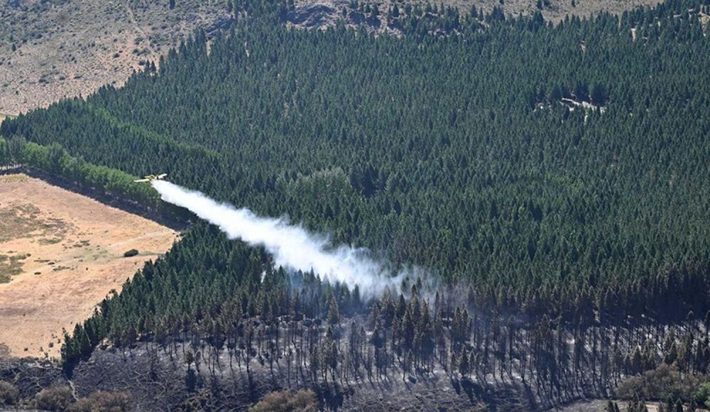 Siguen los trabajos para combatir el fuego en Los Alerces