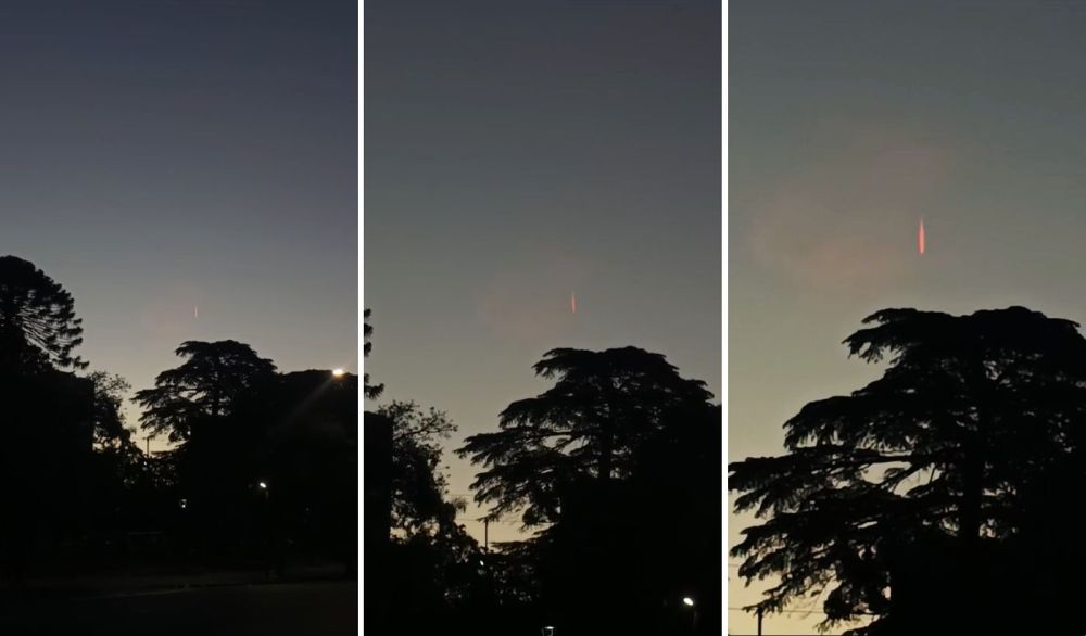 La misteriosa estela de luz que apareció en el cielo La Plata y asombró a los vecinos