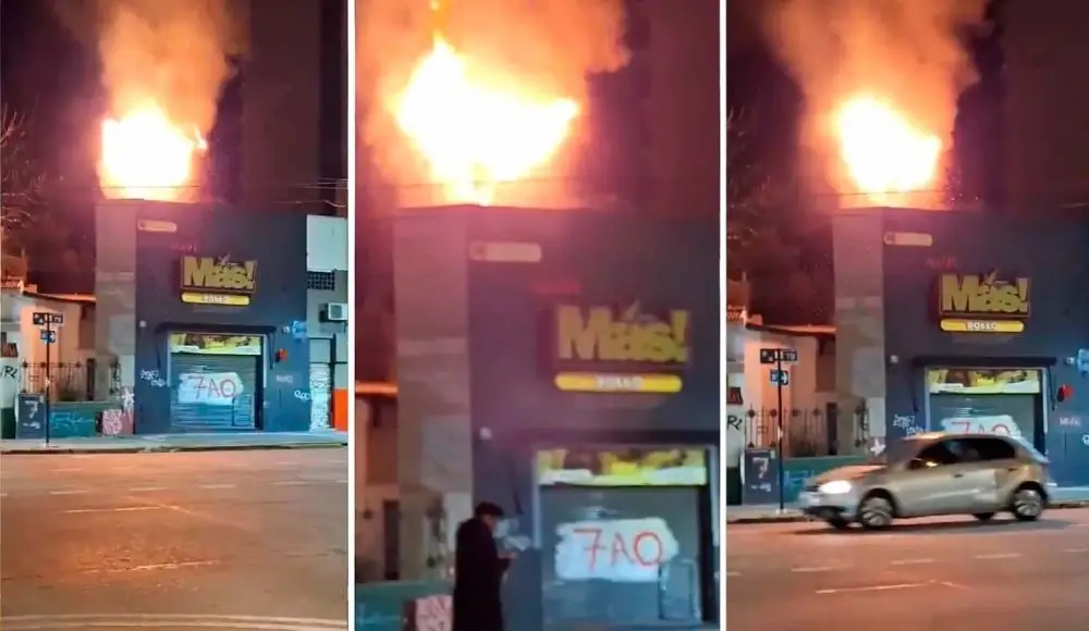 Ardió una casa de pollos en pleno centro platense