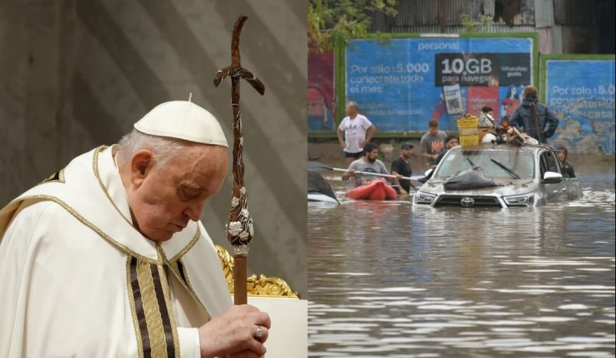 El Papa fue informado de las inundaciones en Bahía Blanca: -Está cerca de las personas que sufren-
