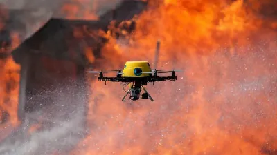 Presentaron el “dron bombero” que realiza rescates y combate grandes incendios